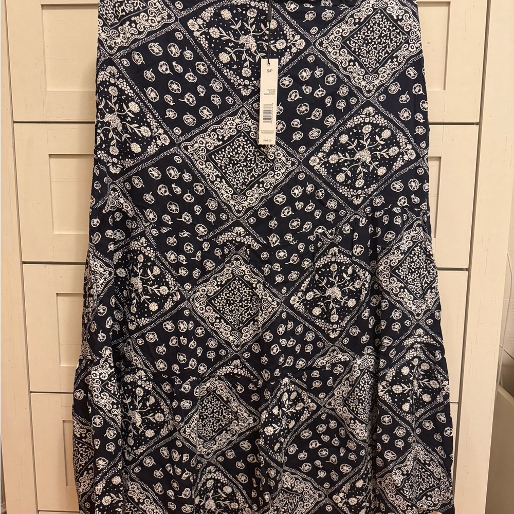 Tahari Bandana Print Midi Skirt